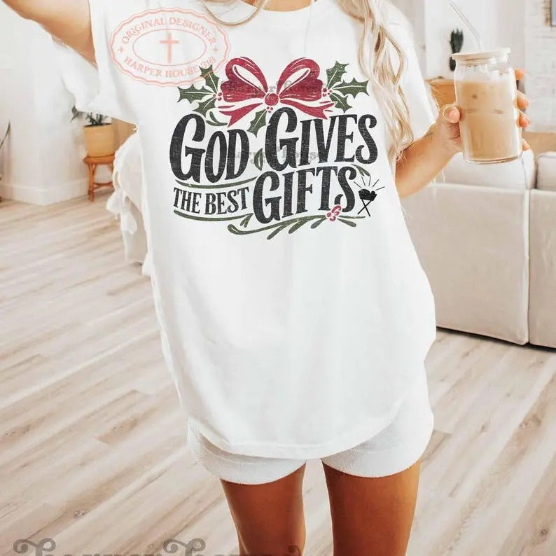 Christian   God Gives The Best Gifts  Sublimation s Trendy  Religious Dtf s For Shirts  Dtf Hoodie, Sweatshirt | ZylaModa.com
