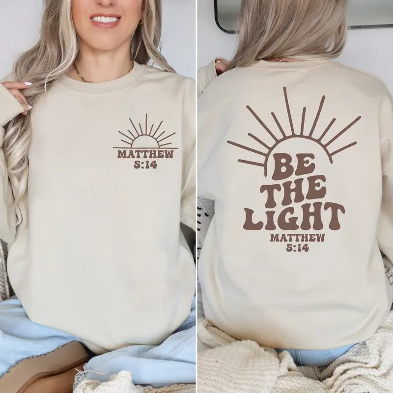 Christian Shirts Be The Light Shirt Religious Shirt Church Shirts Be The Light Inspirational Shirt Family Christian...