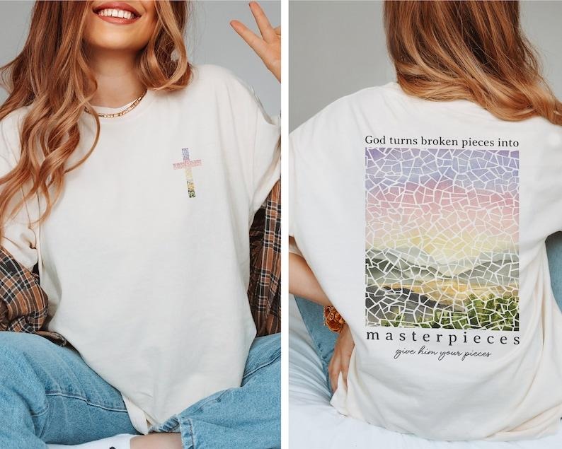 Christian Shirts Bible Verse Shirt Christian TShirt Religious Gift Jesus Shirt Christian Apparel T Shirt Baptism Gift for...