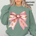 Christmas Bow, Gingerbread Coquette Bow Crewneck, Christmas Bow Sweatshirt, Holiday Christmas Sweatshirt, Winter Season...