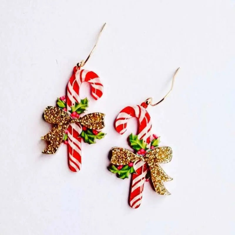Christmas Candy Cane Earrings T-Shirts, Hoodie, Sweatshirt | ZylaModa.com