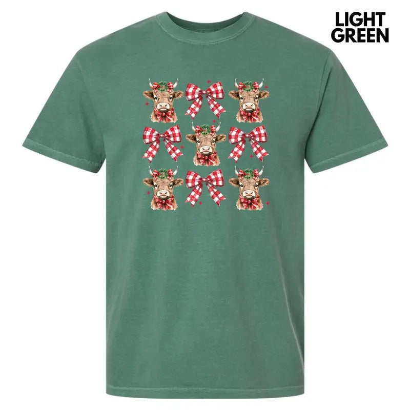 Christmas Cow Coquette Collage Comfort Colors T-Shirt 'NLB' Hoodie, Sweatshirt | ZylaModa.com
