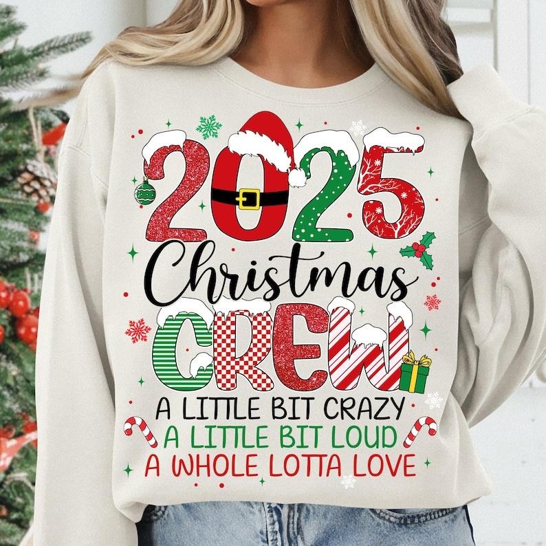 Christmas Crew Sweatshirt, Family Christmas 2025 Shirt Funny Matching Holiday, Christmas Squad Pajamas Shirt Xmas Group...