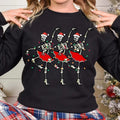 Christmas Dancing Skeleton Sweatshirt, Skeleton Christmas Shirt, Christmas Crewneck, Holiday Sweater, New Year Shirt,...