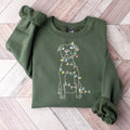 Christmas Dog Sweatshirt, Dog Owner Christmas Gift, Pitbull Christmas Shirt, Pitbull Mom Gift Classic Cotton Hoodie