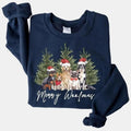 Christmas Dogs Sweatshirt for Dog Lovers - Cute Holiday Shirt, Unisex T-shirt, 100% Cotton, True to Size