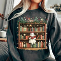 Christmas Ghost Book Sweatshirt, Ghost Book Nerd T-Shirt, Holiday Ghost Reading Book Shirt, Gift For Book Lovers Hoodie