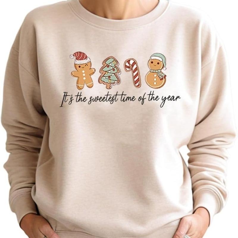 Christmas Gingerbread Sweatshirt, Gingerbread Lover Gift, Christmas Gingerbread Cookie Sweatshirt Classic Cotton...