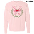 Christmas Girly Coquette Long Sleeve Comfort Colors T-Shirt 'NLB' Hoodie, Sweatshirt | ZylaModa.com