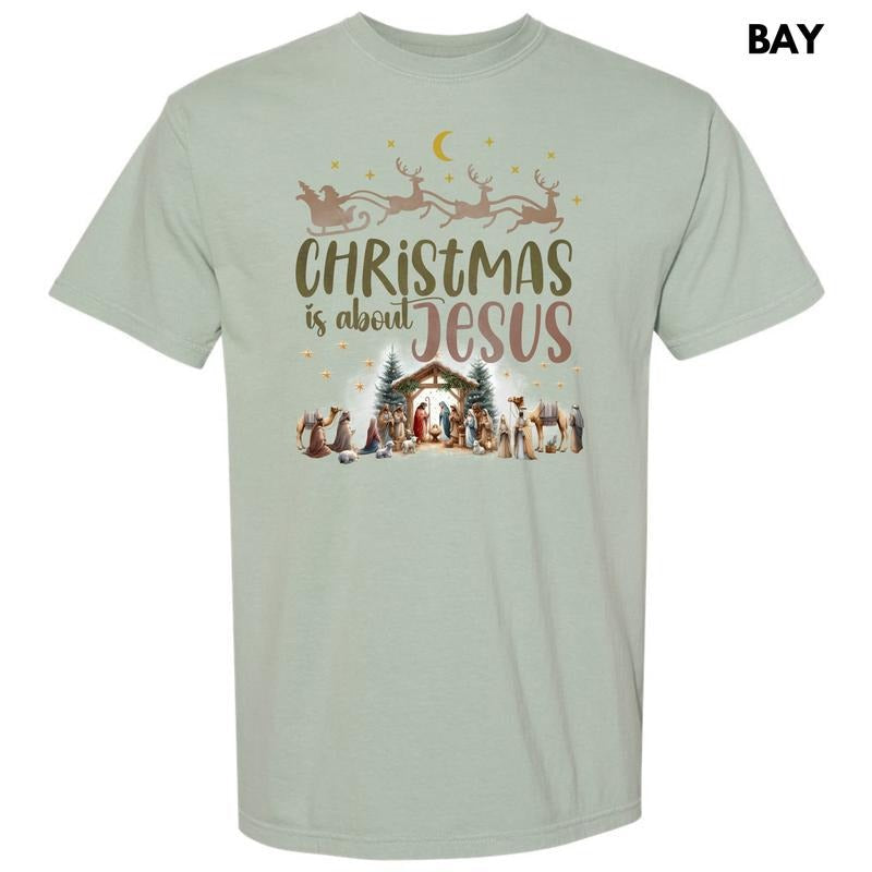 Christmas Is About Jesus Comfort Colors T-Shirt 'NLB' Hoodie, Sweatshirt | ZylaModa.com