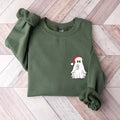 Christmas Little Ghost Ice Coffee Shirt, Ghosts Sweatshirt, Cute Ghost Shirt, Christmas Pocket Size Ghosts Sweatshirt,...