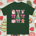 Christmas Pink Coquette Graphic Gildan Christmas Tshirt