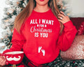 Christmas Pregnancy Announcement Sweatshirt, All I Want for Christmas is You,Pregnant Tee,Xmas Baby...