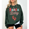 Christmas Pregnancy Announcement Sweatshirt, Santa Baby Sweatshirt, Pregnancy Announcement Shirt, Christmas Pregnancy...