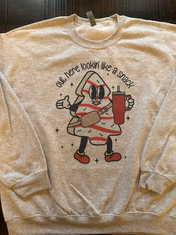 Christmas Tree Cake Sweatshirt Lookin Like A Snack T-Shirts, Hoodie | ZylaModa.com