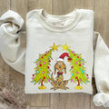 Christmas Tree Shirt, With Dog Max Whoooooville Tree Sweatshirt, Whiiiiimsical Green Star Tree, Trendy Dog Christmas Tree...