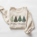 Christmas Trees Sweatshirt, Merry Christmas Sweatshirt, Holiday Sweater, Womens Holiday Sweatshirt, Christmas Shirt,...