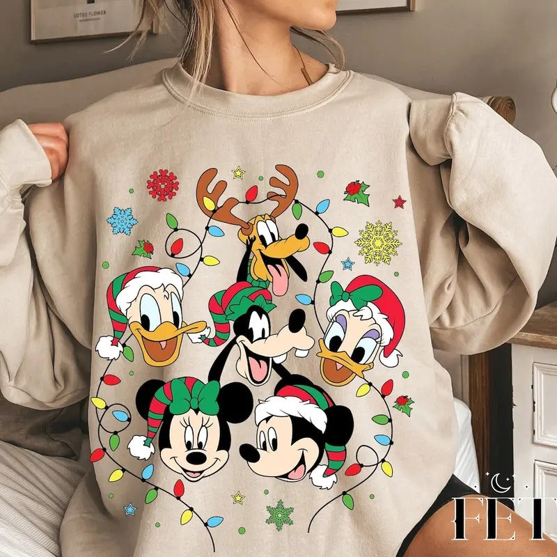 Christmas Walt World Sweatshirt Tshirt, Family Vacation, Christmas Friends Shirt, Holiday Season Shirt Hoodie | ZylaModa.com