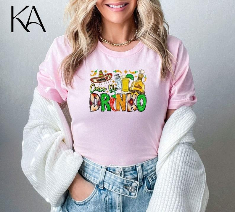 Cinco De Drinko Shirt, Mexican Party Shirt, Fiesta Shirt, Drinking Shirt, Sombrero Shirt, Festival Shirt, Tequila Shirt,...