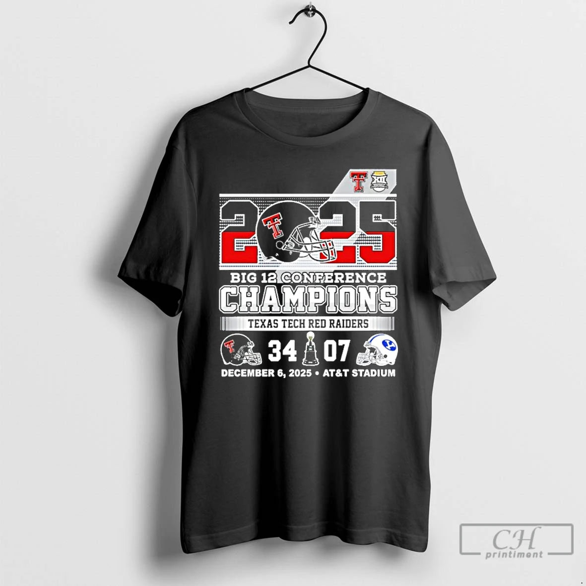 Classic 2025 Big 12 Conference Champions Texas Tech 34 7 Byu Score T Shirts Sweater Hoodie, Sweatshirt | ZylaModa.com