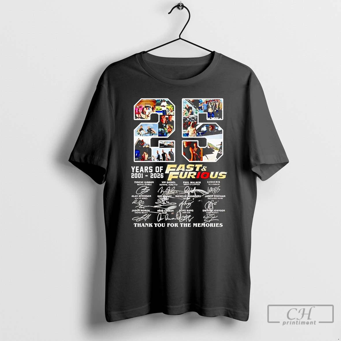 Classic 25 Years Of Fast And Furious 2001 2026 Thank You For The Memories T-Shirts, Hoodie, Sweatshirt | ZylaModa.com