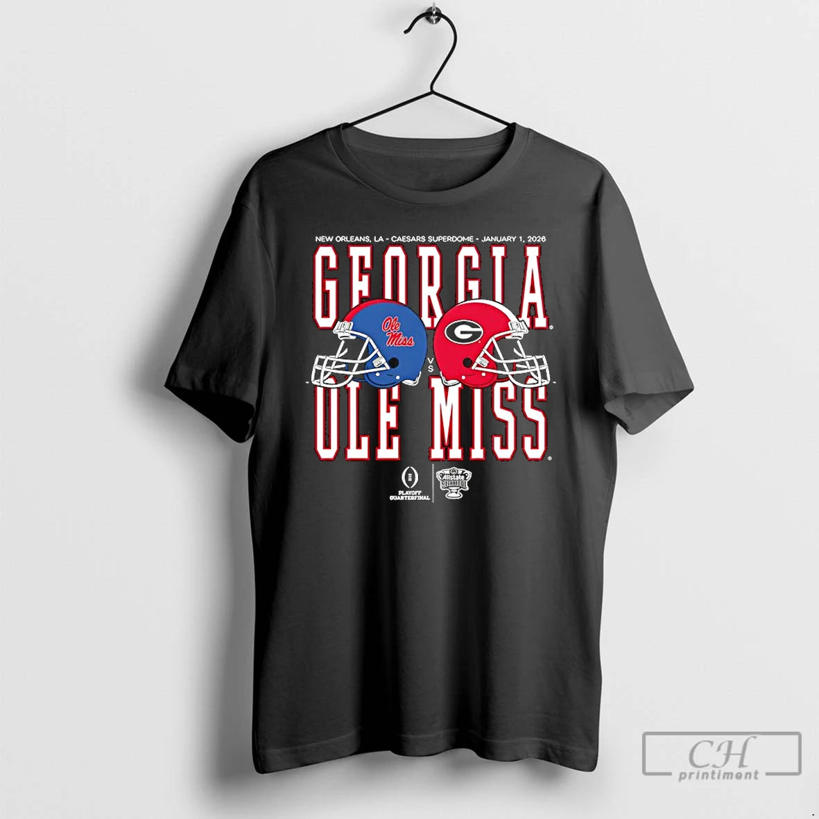 Classic Allstate Sugar Bowl 2026 Ole Miss Vs Georgia Helmet Matchup T-Shirts, Hoodie, Sweatshirt | ZylaModa.com