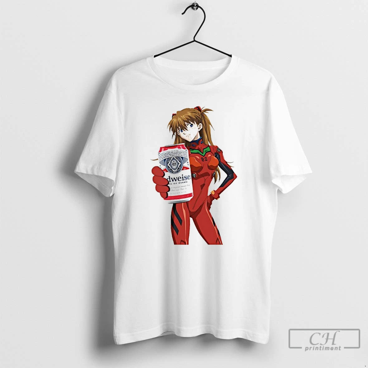 Classic Asuka Langley Soryu X Budweiser T-Shirts, Hoodie, Sweatshirt | ZylaModa.com