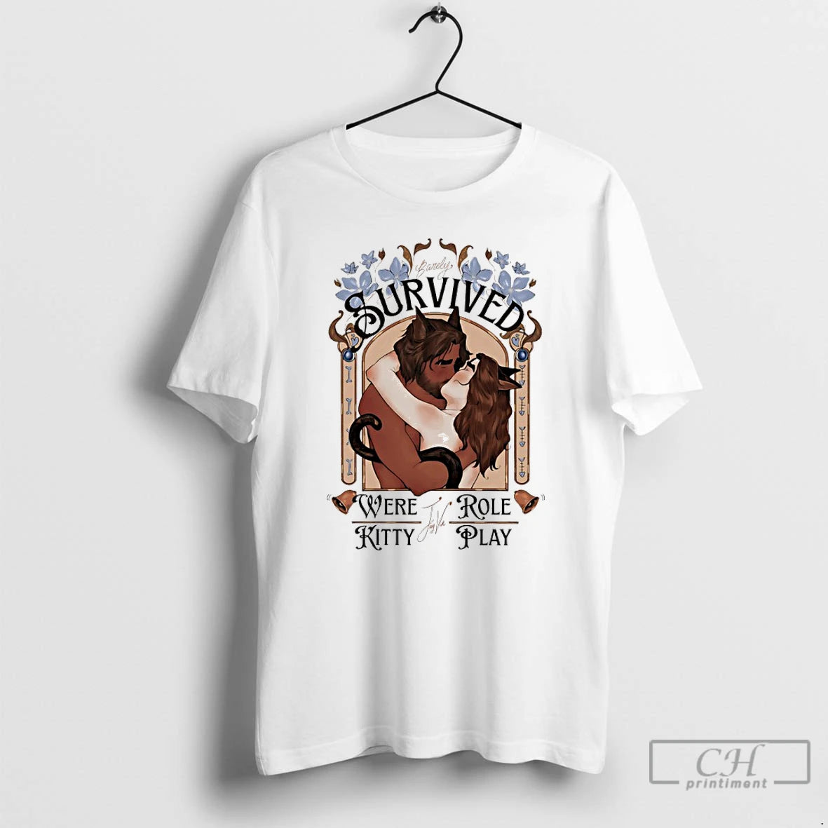 Classic Barely Survived Were Kitty Jayvik Role Play Graphic Art T-Shirts, Hoodie, Sweatshirt | ZylaModa.com