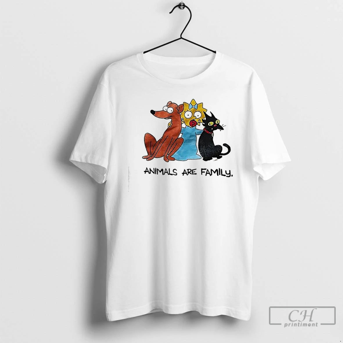 Classic Bart Simpsons Family Pets Animals Are Family T-Shirts, Hoodie, Sweatshirt | ZylaModa.com