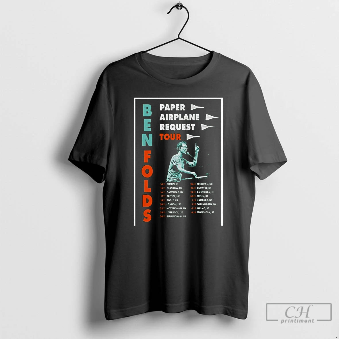 Classic Ben Folds Paper Airplane Request Tour 2025 T-Shirts, Hoodie, Sweatshirt | ZylaModa.com