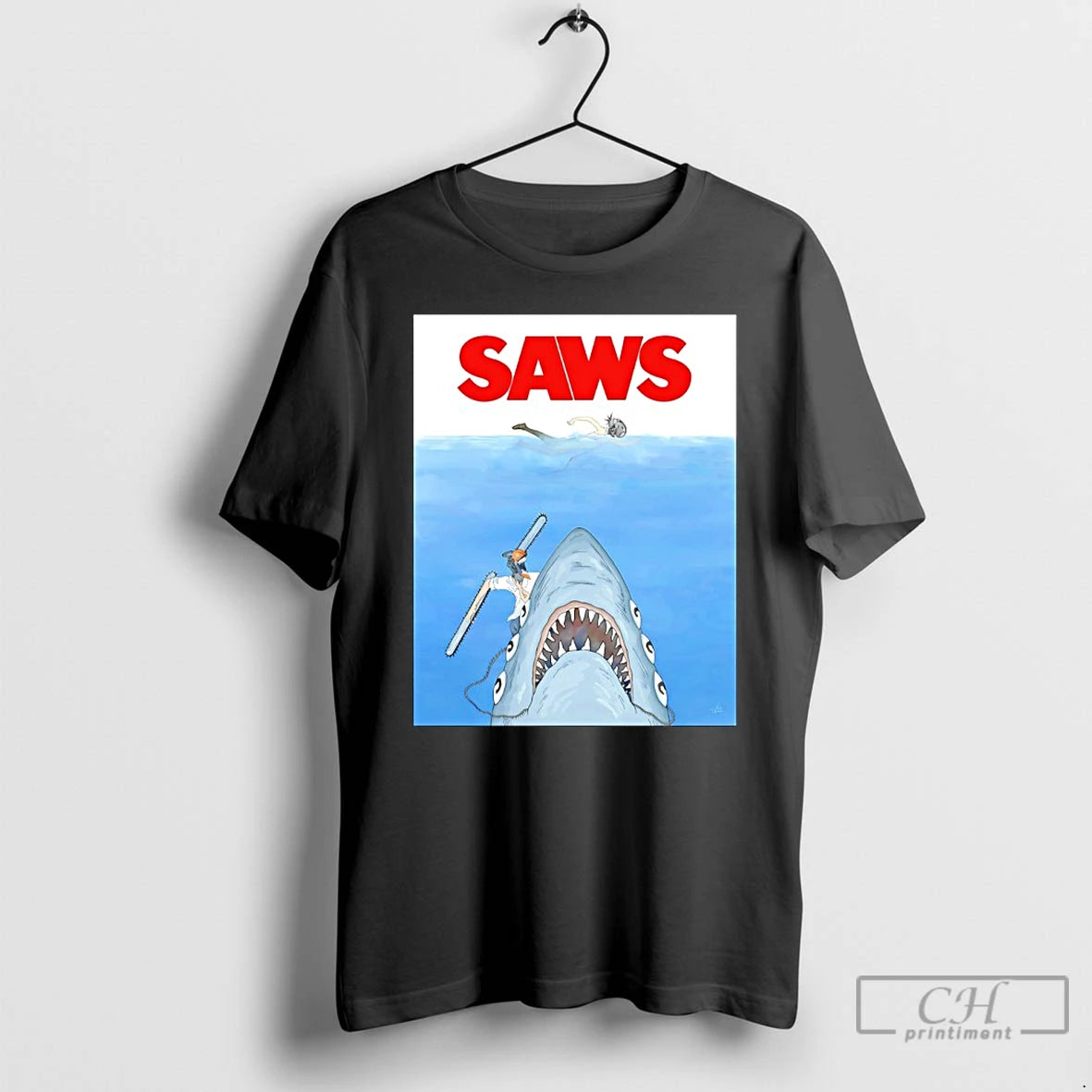 Classic Chainsaw Man Jaws Parody T-Shirts, Hoodie, Sweatshirt | ZylaModa.com