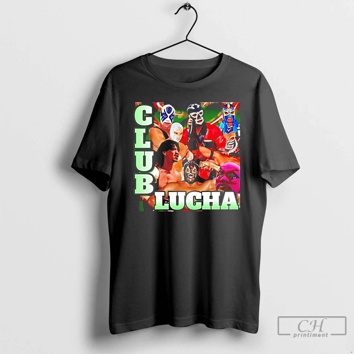 Classic Club Lucha Wrestler Mask Collage T-Shirts, Hoodie, Sweatshirt | ZylaModa.com