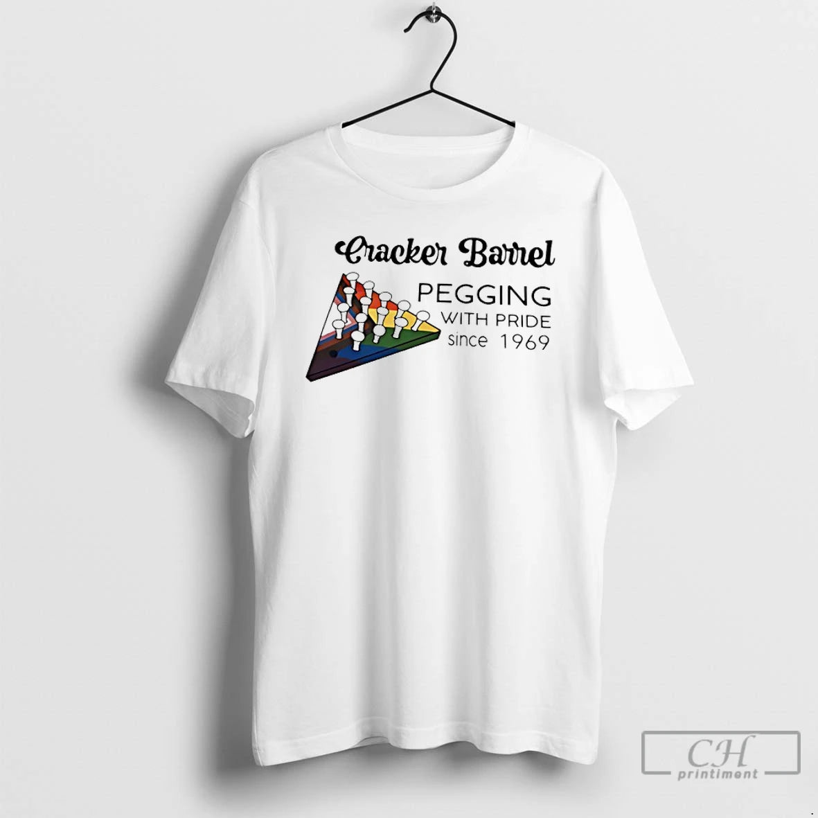 Classic Cracker Barrel Pegging With Pride Since 1969 Lgbtq T-Shirts, Hoodie, Sweatshirt | ZylaModa.com