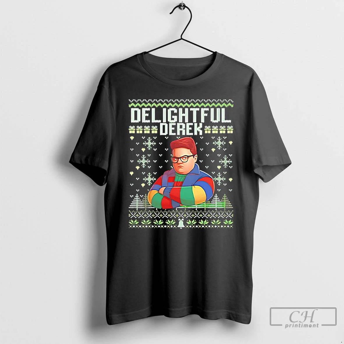Classic Delightful Derek Christmas Ugly T-Shirts, Hoodie, Sweatshirt | ZylaModa.com