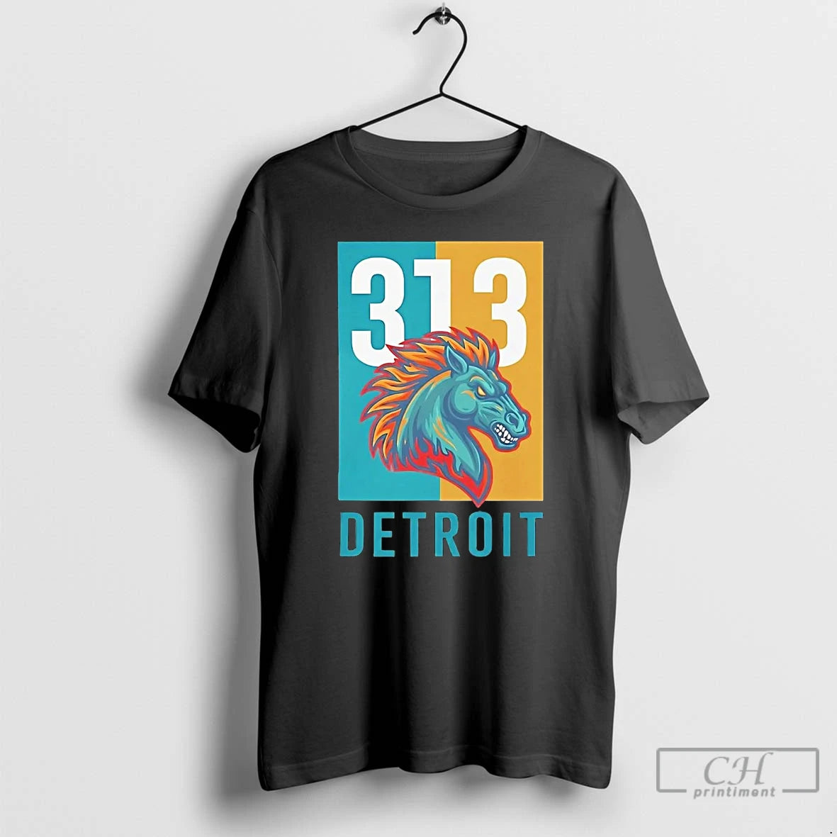 Classic Detroit Pistons 313 Horse T-Shirts, Hoodie, Sweatshirt | ZylaModa.com