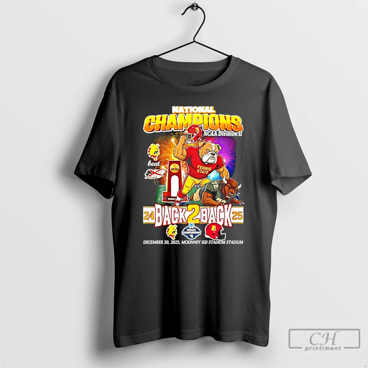 Classic Ferris State Bulldogs Back To Back 2025 National Champions Mascot T-Shirts, Hoodie, Sweatshirt | ZylaModa.com