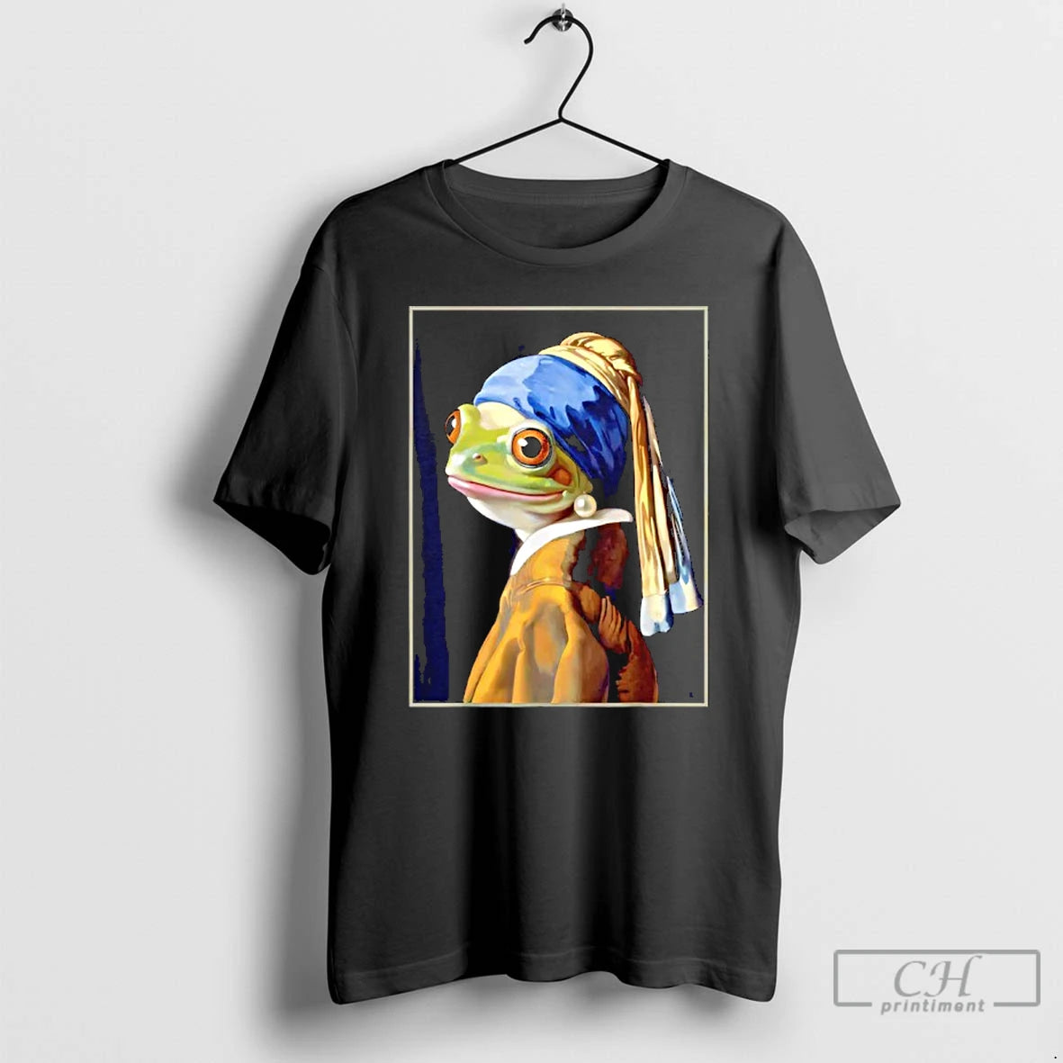 Classic Frog Vermeers Girl With A Pearl Earring Parody Meme T-Shirts, Hoodie, Sweatshirt | ZylaModa.com