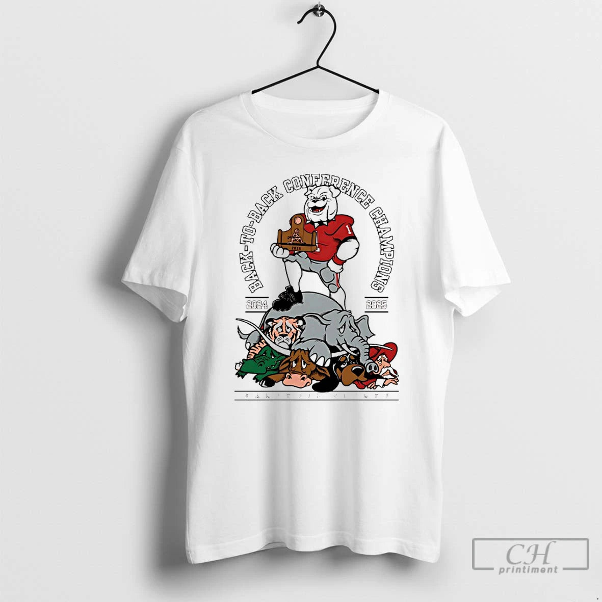 Classic Geogria Bulldogs Back To Back Conference Champions 2024 2025 T-Shirts, Hoodie, Sweatshirt | ZylaModa.com