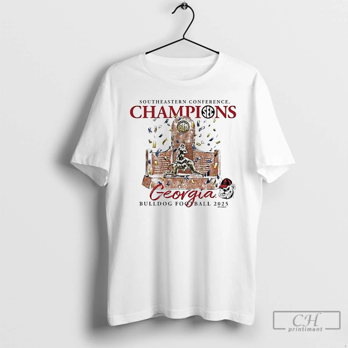 Classic Georgia Bulldogs 2025 Sec Football Conference Champions Trophy T-Shirts, Hoodie, Sweatshirt | ZylaModa.com
