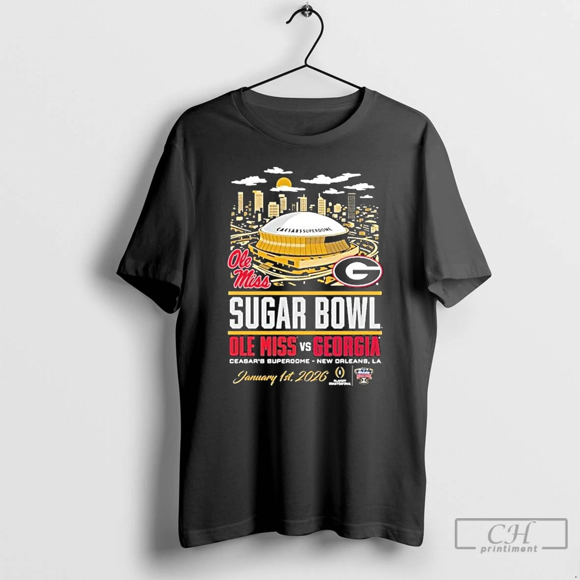 Classic Georgia Bulldogs 2026 Sugar Bowl Head To Head Vs Ole Miss January 1st Stadium T-Shirts, Hoodie, Sweatshirt
