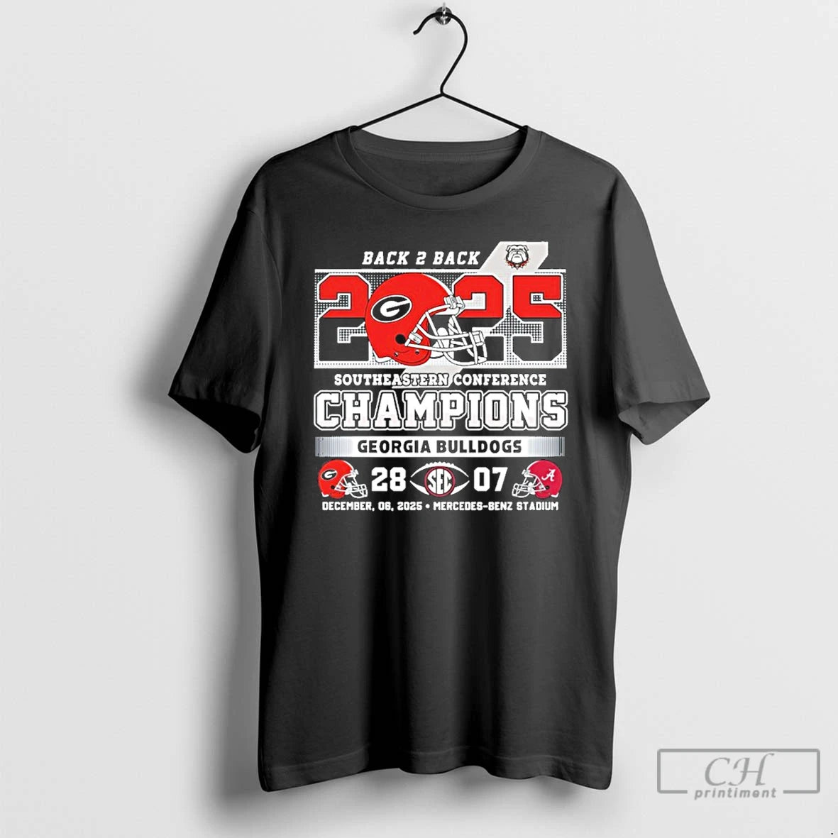 Classic Georgia Bulldogs Back 2 Back 2025 Sec Football Champions Uga 28 7 Bama T-Shirts, Hoodie, Sweatshirt | ZylaModa.com