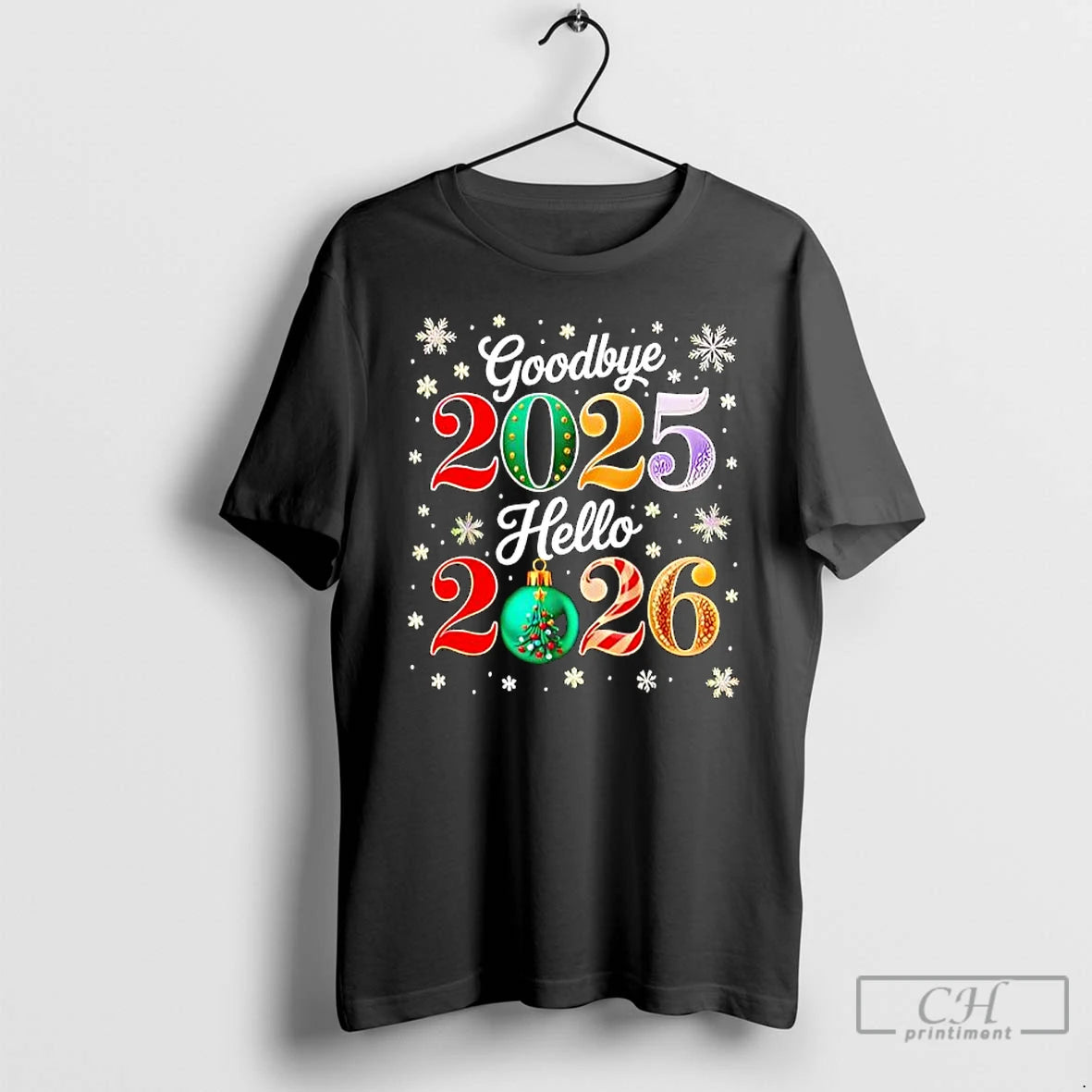 Classic Goodbye 2025 Hello 2026 Happy New Years Eve Christmas T-Shirts, Hoodie, Sweatshirt | ZylaModa.com