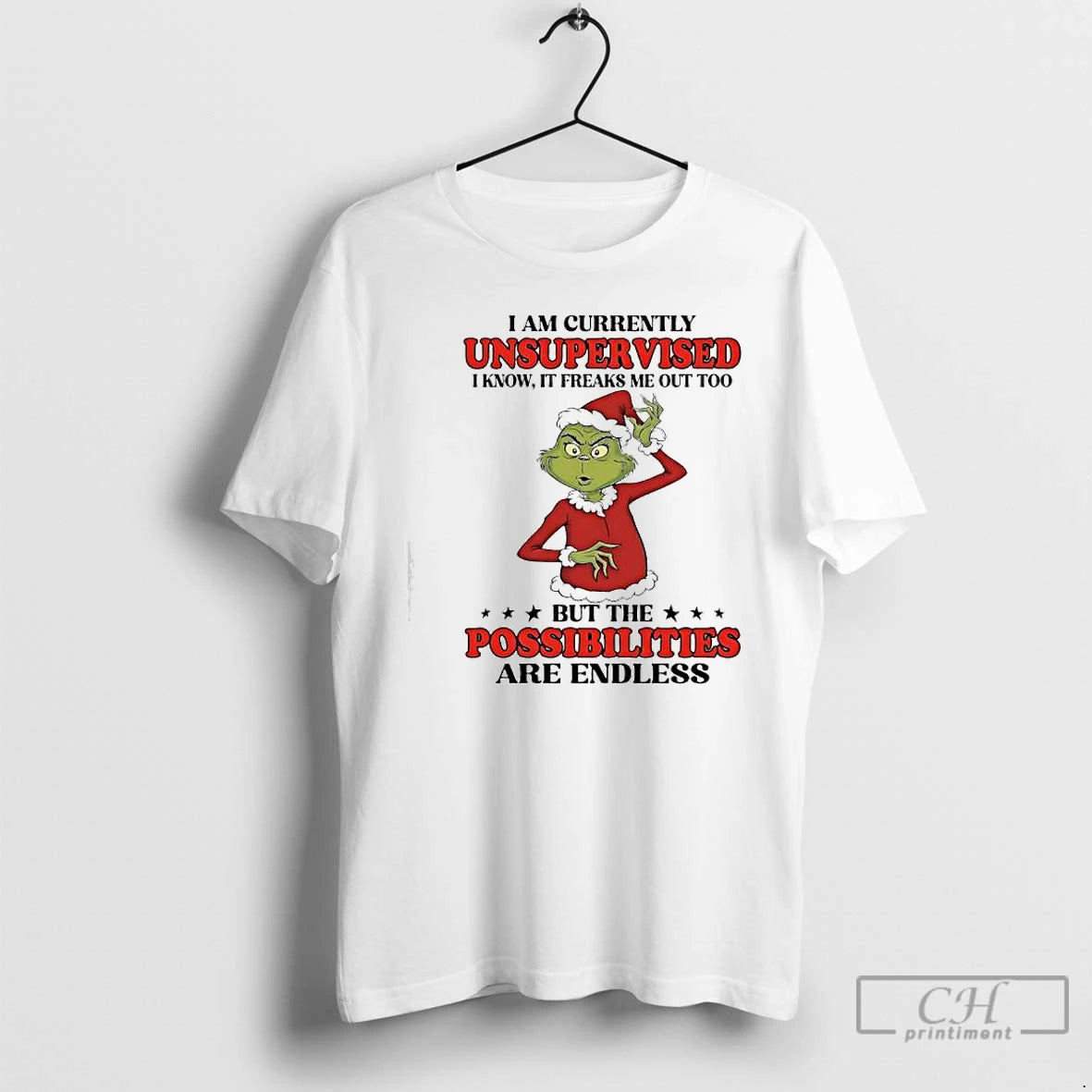 Classic Grinch I Am Currently Unsupervised I Know It Freaks Me Out Too T Shirts Hoodie, Sweatshirt | ZylaModa.com