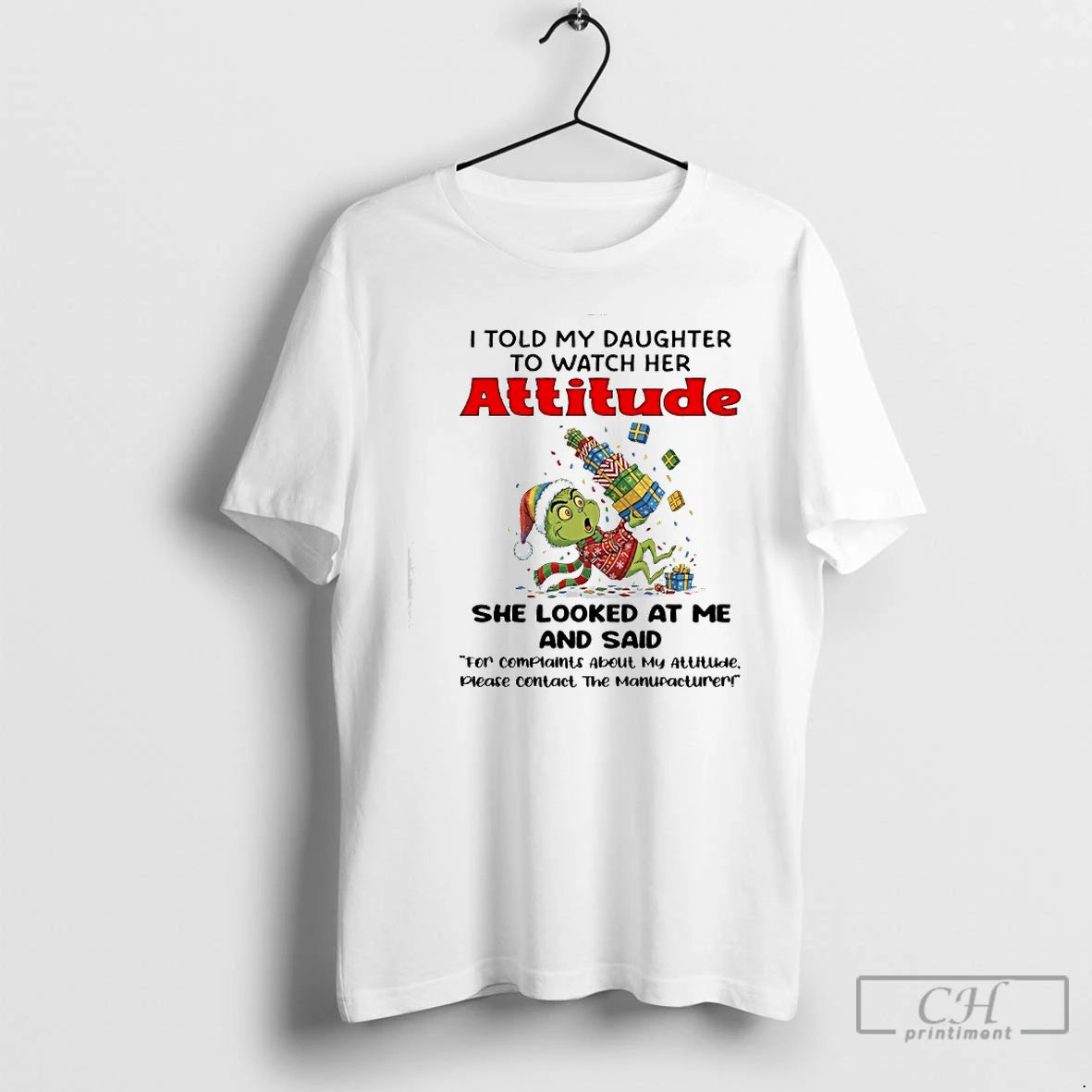 Classic Grinch I Told My Daughter To Watch Her Attitude T-Shirts, Hoodie, Sweatshirt | ZylaModa.com
