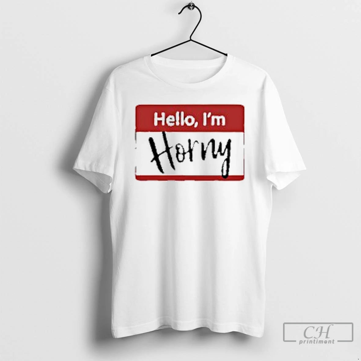 Classic Hello Im Horny Logo T-Shirts, Hoodie, Sweatshirt | ZylaModa.com
