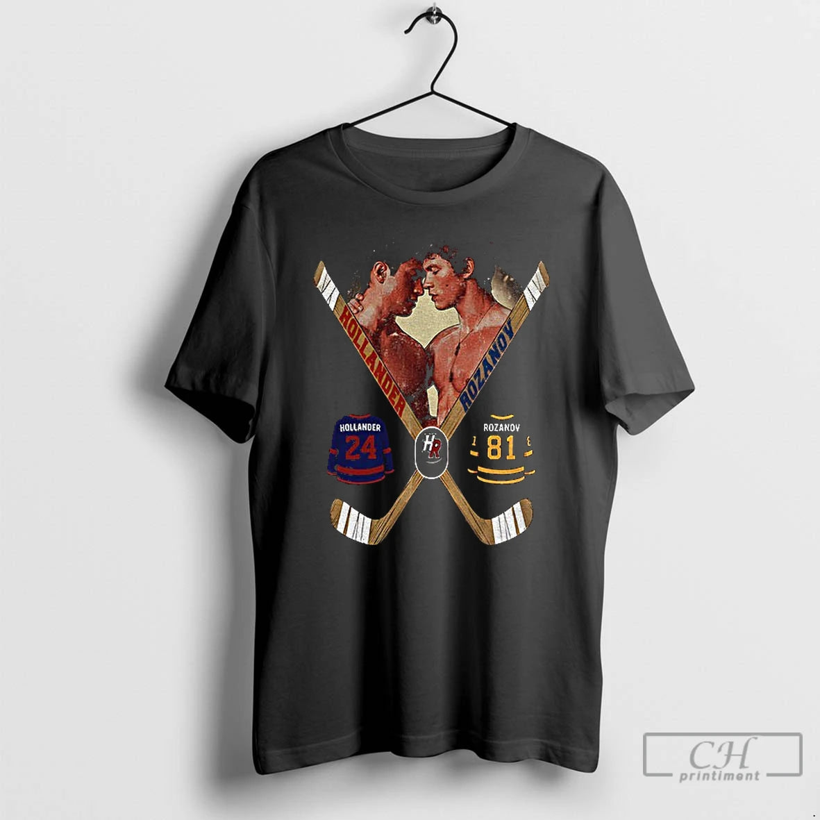 Classic Hollander Rozanov Hockey Heated Rivalry Inspired Crossed Sticks T-Shirts, Hoodie, Sweatshirt | ZylaModa.com