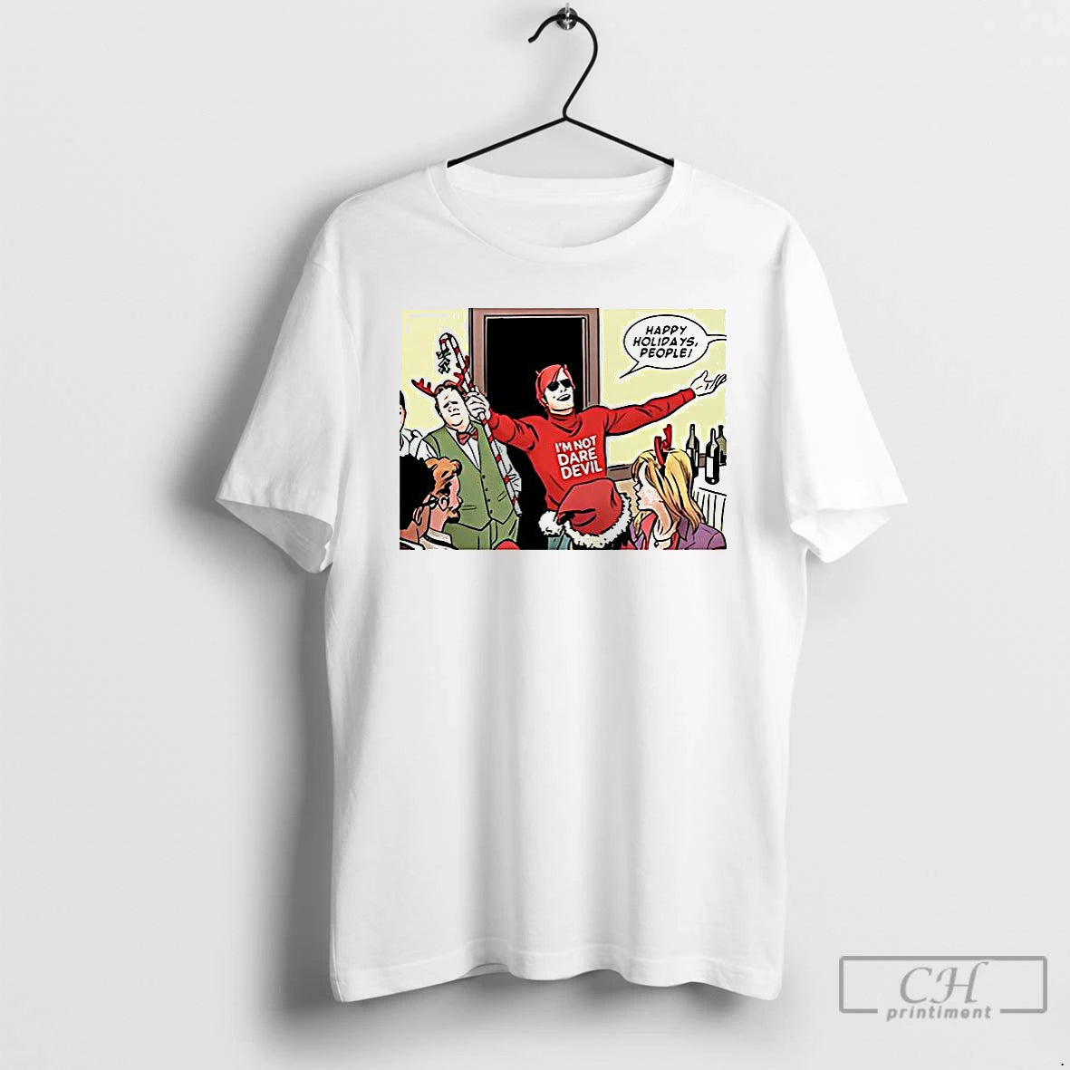 Classic Im Not Daredevil Happy Holiday People Comic Christmas T-Shirts, Hoodie, Sweatshirt | ZylaModa.com