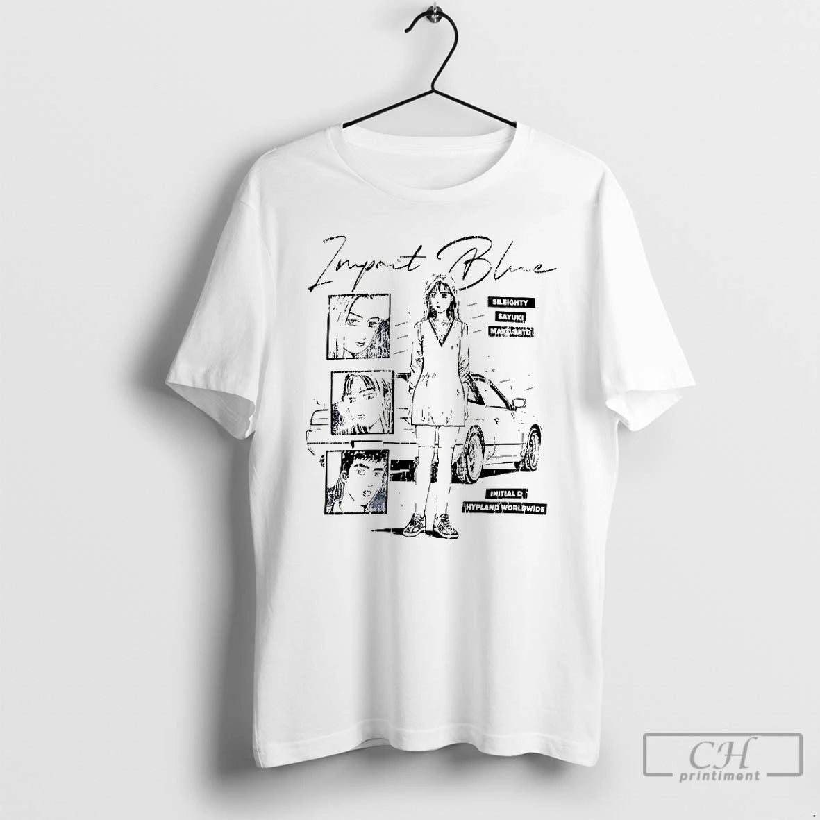 Classic Initial D Impact Blue Sileighty Mako Sato Sayuki Anime T-Shirts, Hoodie, Sweatshirt | ZylaModa.com