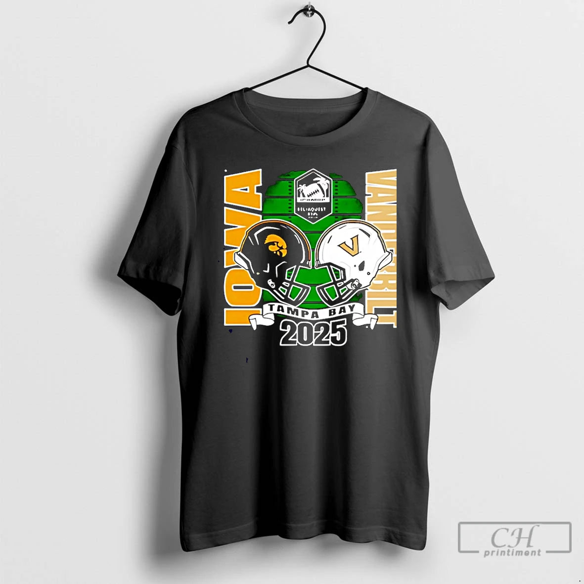 Classic Iowa Hawkeyes Vs Vanderbilt 2025 Reliaquest Bowl Head To Head Christmas T Shirts Sweater Hoodie, Sweatshirt
