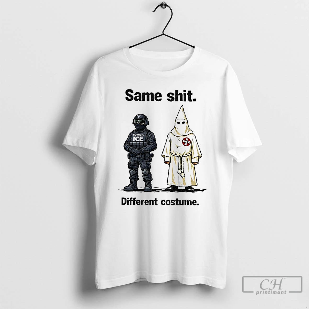 Classic Kkk Coward Ice Same Shit Different Costume T-Shirts, Hoodie, Sweatshirt | ZylaModa.com